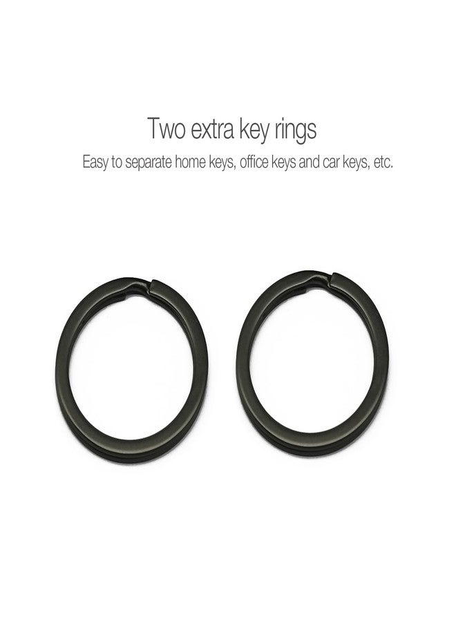 Lancher 2-Pack Key Chain Easy to Remove Keys Quick Release (2 Extra Key Rings and Gift Box) Double Key Clip Car Keychain for Man and Women-Black - Image 3