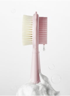 Babycare Babycare - 2-in-1 Baby Shampoo Brush, Powder Pink, Soft Silicone Bristles, Gentle Scalp Massager, BPA-Free, Eco-Friendly, Baby Bath Brush, Easy Grip Handle, Safe for Newborns, Non-Toxic, Lightweight  - Image 3
