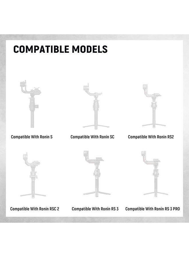 Neewer NEEWER Dual Handgrip Compatible with DJI RS4 RS4 Pro RS3 RS3 Pro RS2 RSC2 Ronin S SC Gimbal, Dual Handle Kit with 2 Mini NATO Rails, Quick Release NATO Clamps, 1/4" & 3/8" Threads, GA006  - Image 2