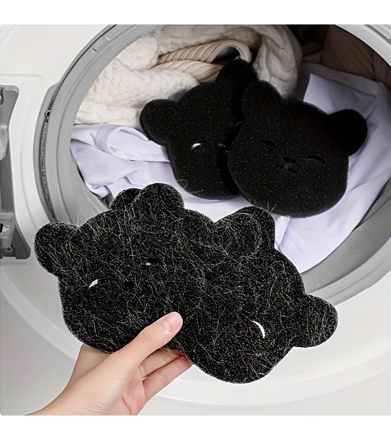 2pcs Black Washing Machine Hair Filter Sticky Adsorption Cat Hair Cleaner Pet Hair Remover - Image 5