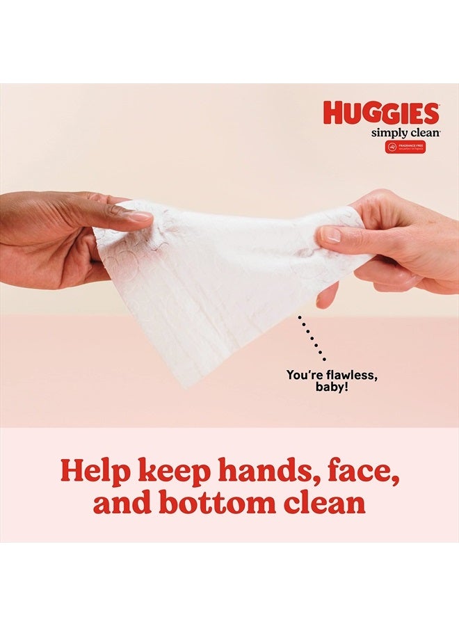 HUGGIES Huggies Simply Clean Fragrance-Free Baby Wipes, Unscented Diaper Wipes, 1 Flip-Top Pack (64 Wipes Total) - Image 4