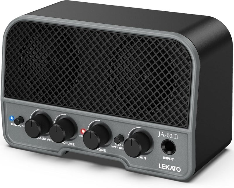 LEKATO Mini Guitar Amp Rechargeable Electric Guitar Amplifer 5W, Clean/Overdrive Channels,Portable Small Amp for Guitarist Practice,Black - Image 1