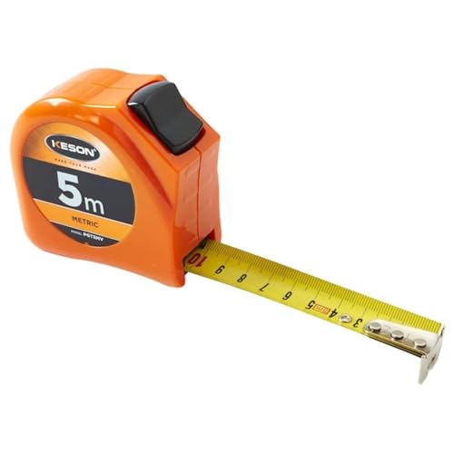Keson PGT5MV Short Tape Measure with Nylon Coated Steel Blade and Toggle Lock (Graduations: m, cm, mm), 25mm by 5-Meter - Image 5