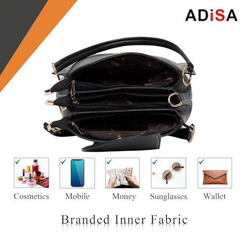 ADISA Shoulder Handbag for Women - Stylish Crossbody Bag with Sling Belt, Ladies' Purse with Top Zipper Closure, Gift for Women and Girls (AD4055) - Image 4