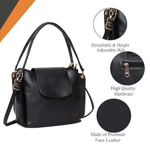 ADISA Shoulder Handbag for Women - Stylish Crossbody Bag with Sling Belt, Ladies' Purse with Top Zipper Closure, Gift for Women and Girls (AD4055) - Image 3