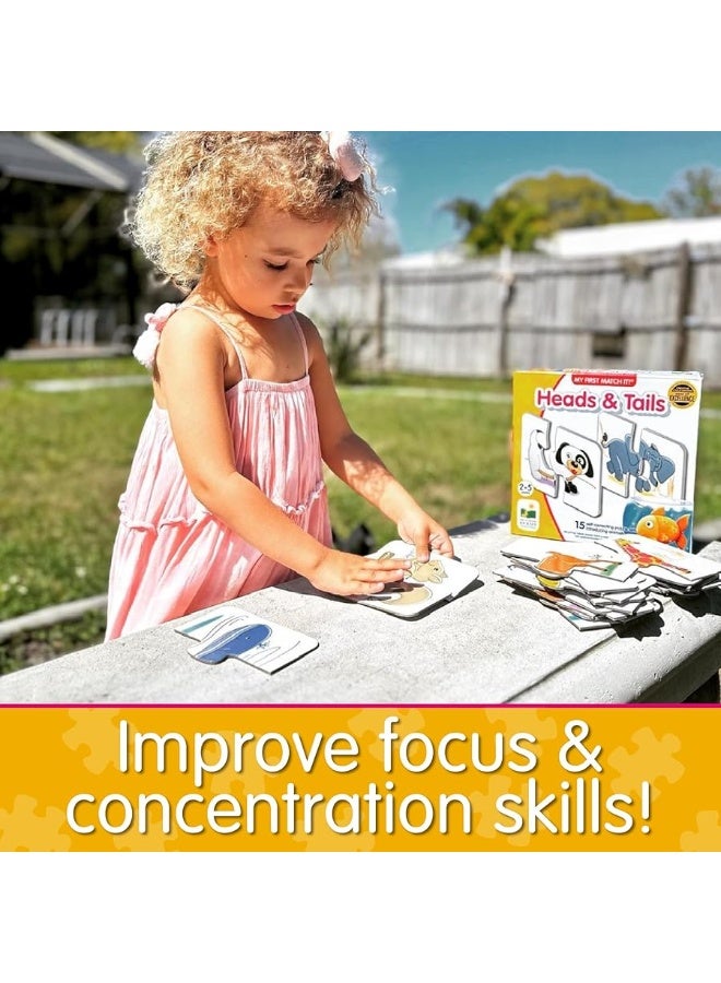 The Learning Journey: My First Match It - Head and Tails - 15 Piece Self-Correcting Animal Matching Puzzles - Learning Toys for Toddlers 1-3 - Award Winning Toys - Image 3
