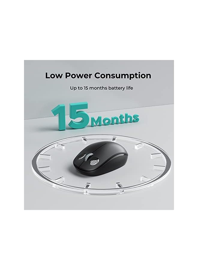 Yamdrok Wireless Mouse, 2.4G Ergonomic USB Cordless Mouse, with Nano Receiver Light Weight Gaming Mouse, Ultra-fast Scrolling Portable Mouse,15 Months Battery Life, for Laptop, PC, Chromebook, etc. - Image 3