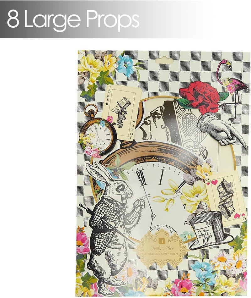 Talking Tables Pack of 8 Alice in Wonderland Props - Oversized Decorations, Party Supplies For Mad Hatter Tea Party, Birthday, Afternoon Teas, Baby Shower, Garden - Image 4