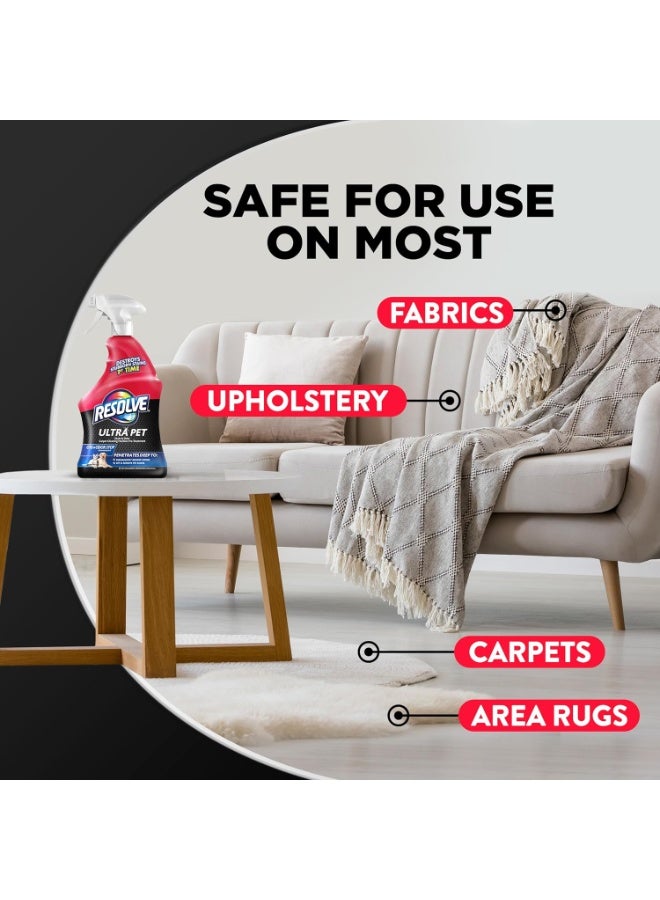 Resolve رذاذ إزالة الروائح والبقع من ريزولف ألترا للحيوانات الأليفة – منظف سجاد لبول وبراز القطط والكلاب، 32 أونصة - Image 2