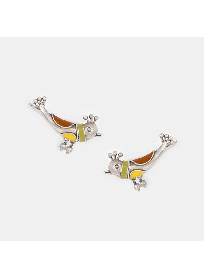 Shaya Women's By Caratlane Paakhi Earrings In Oxidised 925 Silver - Image 5