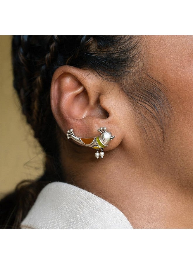 Shaya Women's By Caratlane Paakhi Earrings In Oxidised 925 Silver - Image 2