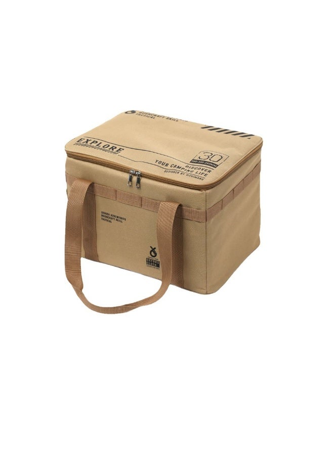 HUMJO 30L Foldable Storage Bag- Large Capacity for Camping Equipment Storage Box, Outdoor Picnic Tableware and Kitchenware Tactical Bag - Image 1