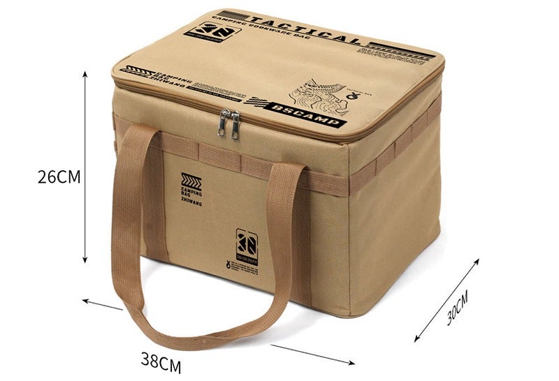 HUMJO 30L Foldable Storage Bag- Large Capacity for Camping Equipment Storage Box, Outdoor Picnic Tableware and Kitchenware Tactical Bag - Image 4