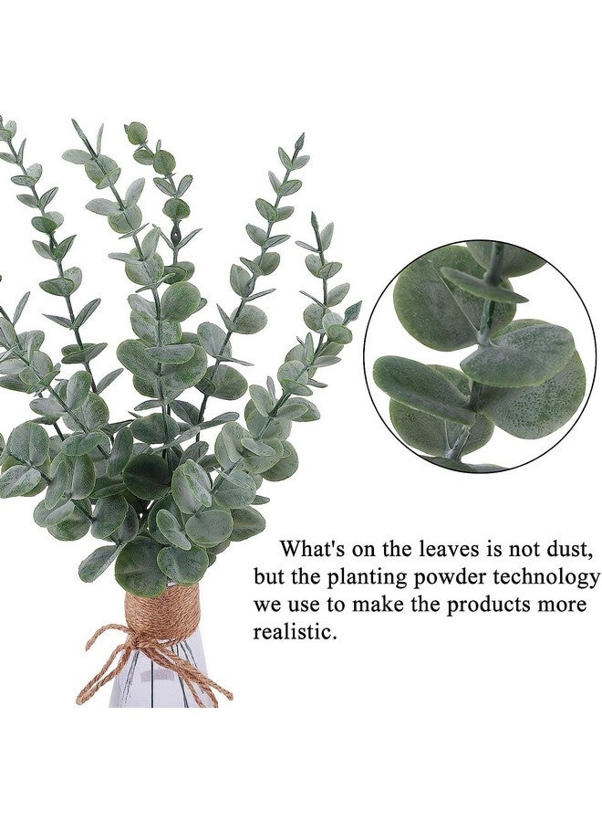 TIED RIBBONS 5 Pcs Artificial Eucalyptus Gingko Leaves Plants Flowers (Green, 40.64 Cm) For Vase Pot Home Decor Living Room Bedroom Decoration Office Table Top Decorative Items Polyester  - Image 3