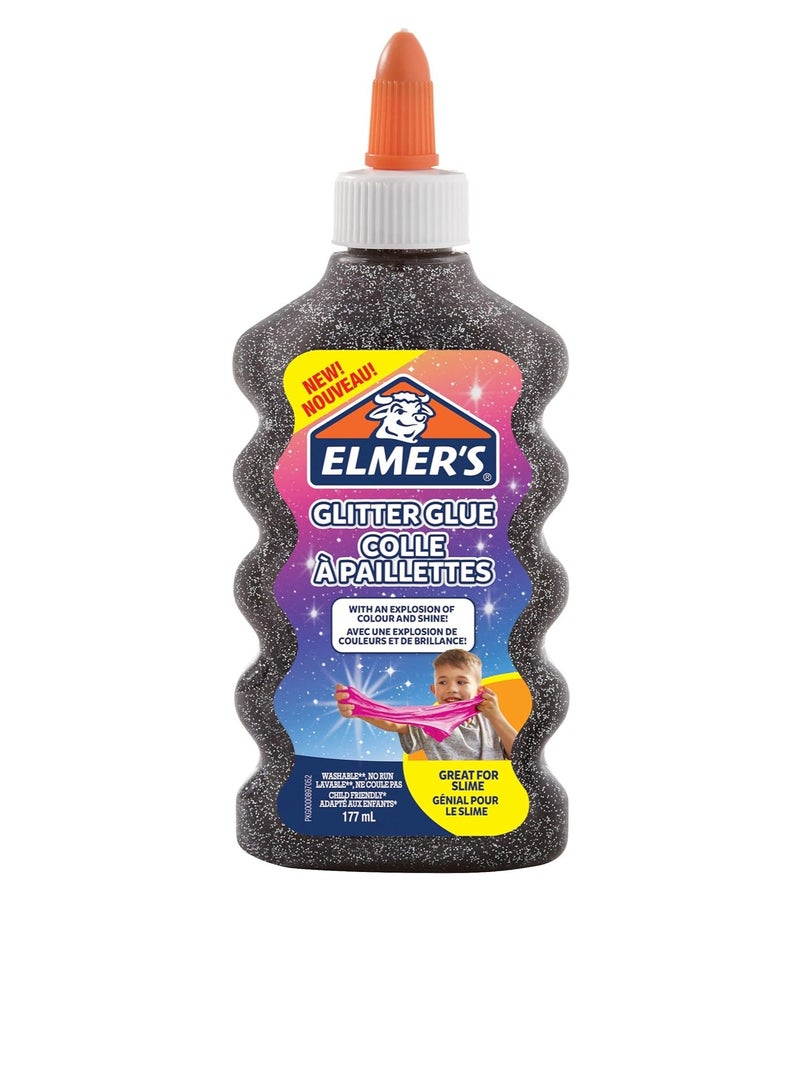 Elmers Elmer's Glitter 177 ml Liquid Glue, Black - Image 1