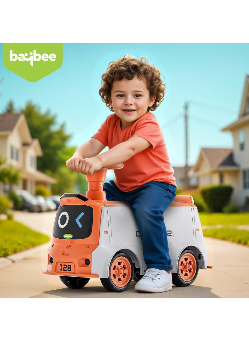BAYBEE - Waldo Baby Ride on Car for Kids, Ride on Baby Car with Lights, Music & Storage Space | Kids Push Car for Baby | Push Ride on Car for Kids Toddlers 1 to 3 Years Boys Girls Pink - Image 1