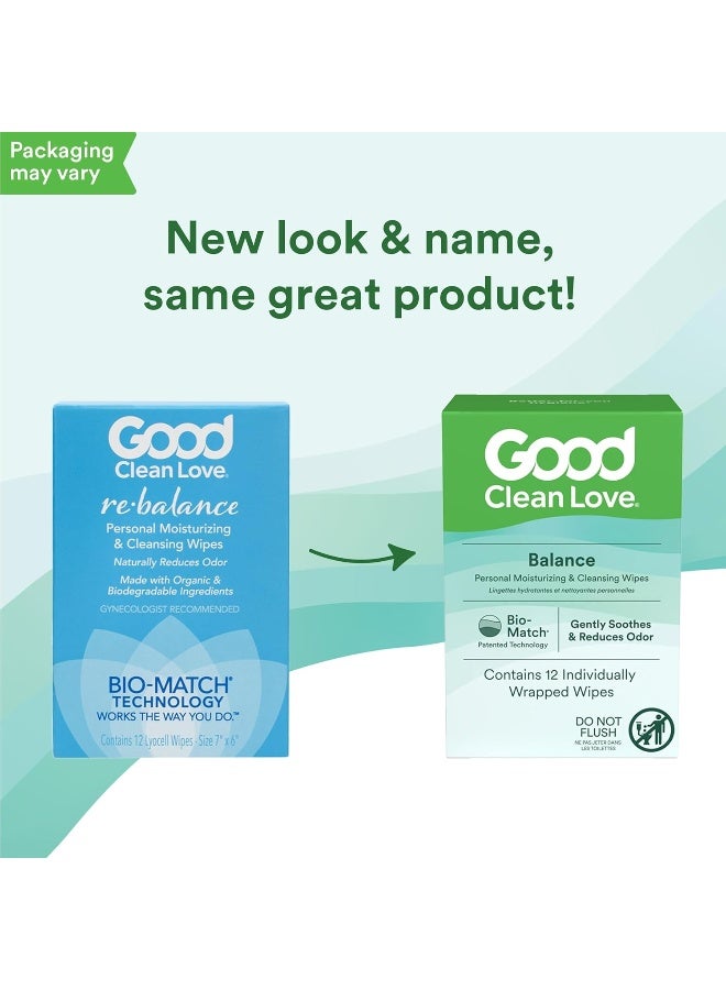 Good Clean Love Balance pHBalanced Feminine Wipes Supports Vaginal Health Naturally Reduces Odor NonIrritating Moisturizing Cleansing Hygiene Product Made with Organic Aloe 24 Count - Image 5