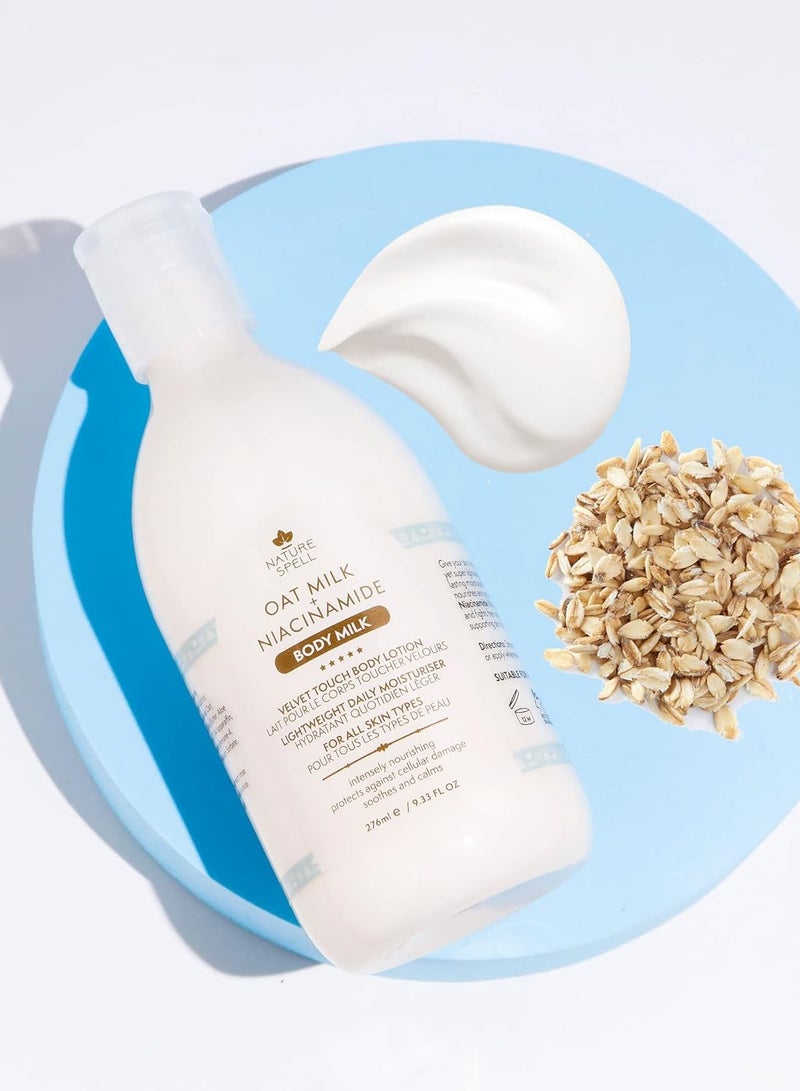 نايتشر سبيل لوشن الجسم المخملي من Nature Spell بحليب الشوفان والنياسيناميد – ترطيب ونعومة للبشرة – 276 مل - Image 2