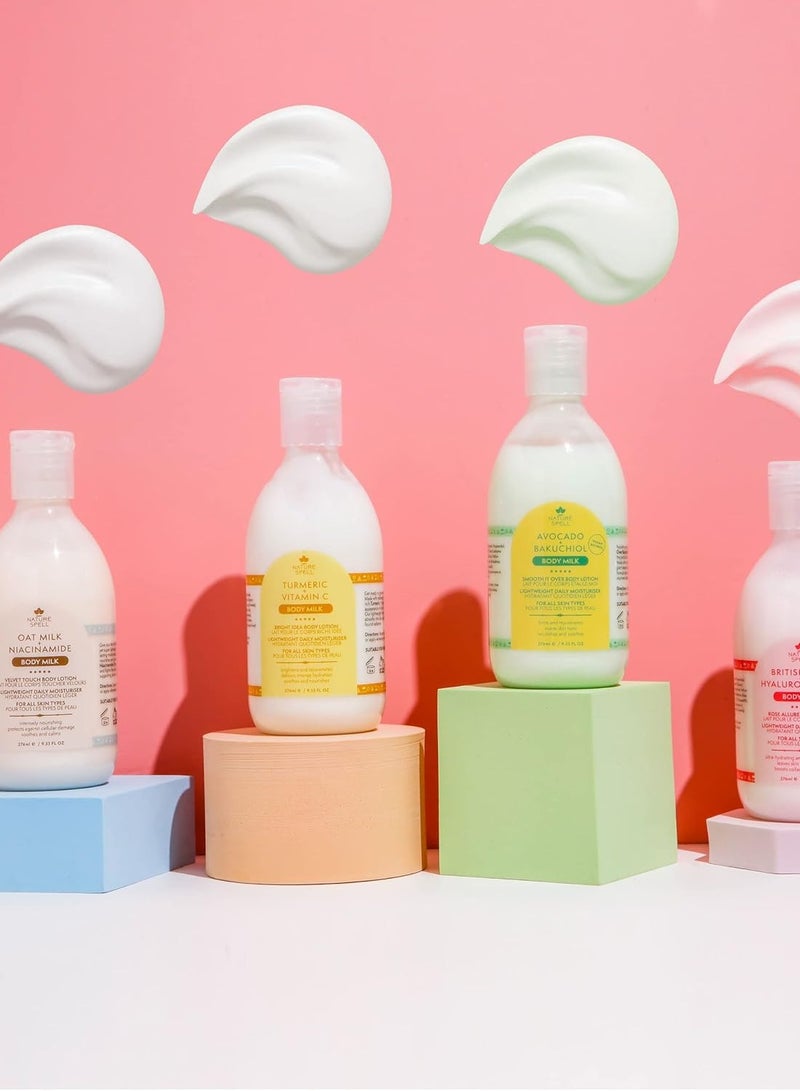 نايتشر سبيل لوشن الجسم المخملي من Nature Spell بحليب الشوفان والنياسيناميد – ترطيب ونعومة للبشرة – 276 مل - Image 4