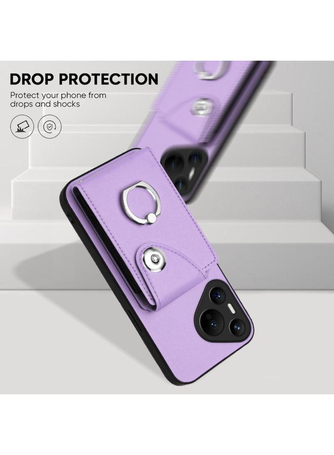 Zaboon Case For Huawei Pura 70 Organ Card Bag Ring Holder Phone Case with Long Lanyard - Image 5