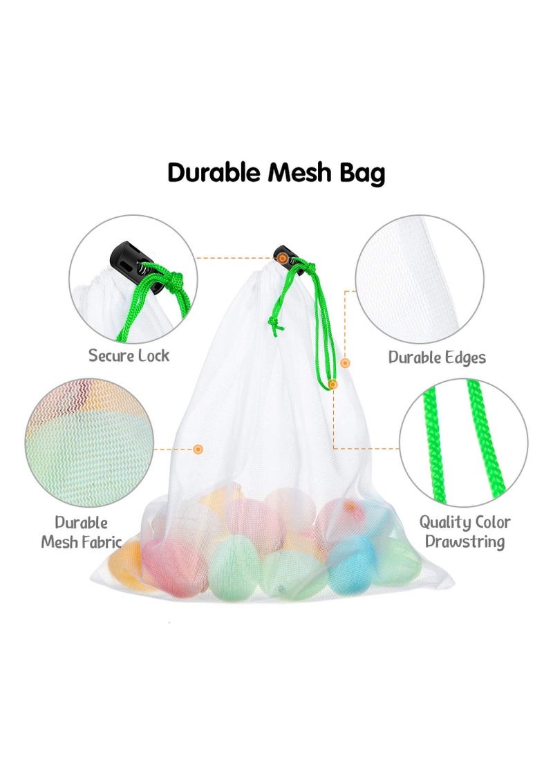 sokany 20 Pieces Reusable Produce Bags Mesh Pouch, Toy Storage Bags Drawstring Washable Organization 5 Large 8 Medium 7 Small for School Office, Puzzles Games Storage (Multicolour)  - Image 3