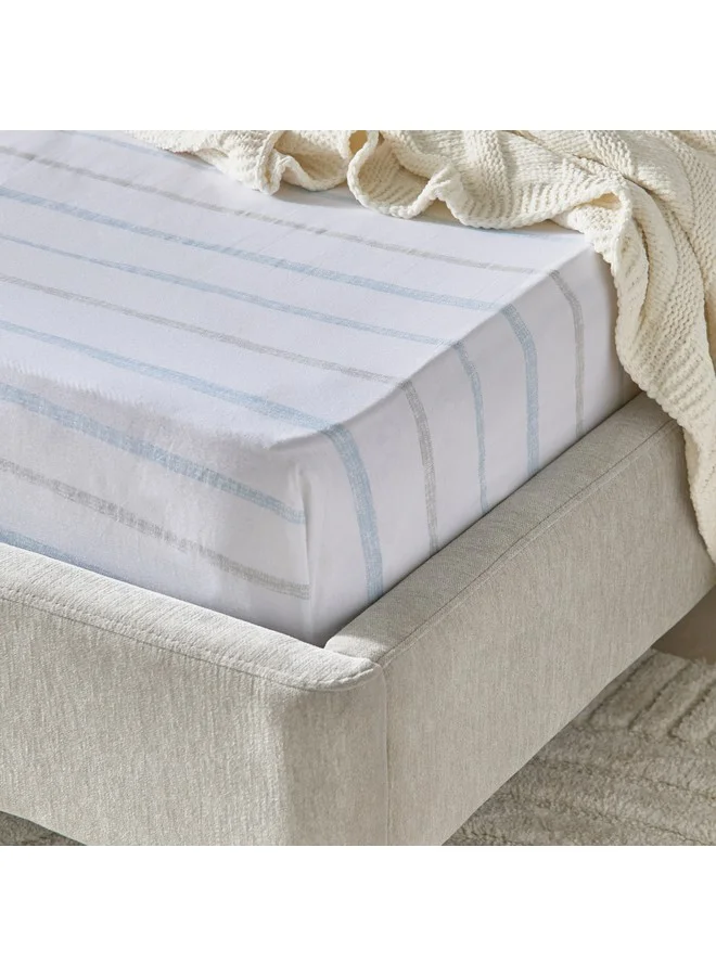 Home Box Aurora Jason Printed Cotton Single Fitted Sheet 200 x 33 x 90 cm