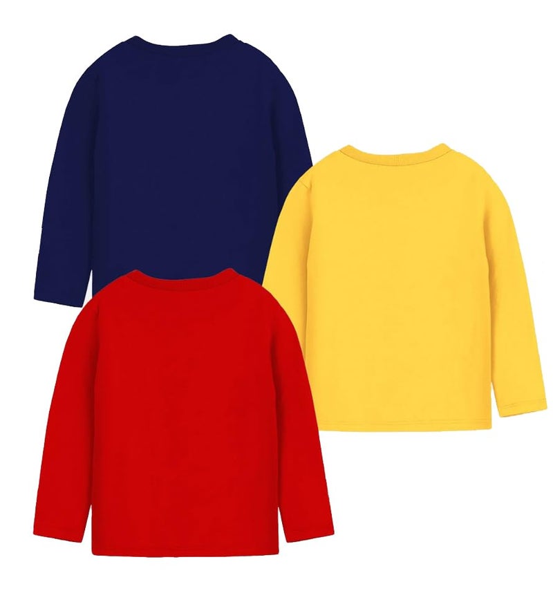 ICEDIVE Girls Cotton Regular fit Full Sleeve t Shirt Pack of 3 Multicolour - Image 2