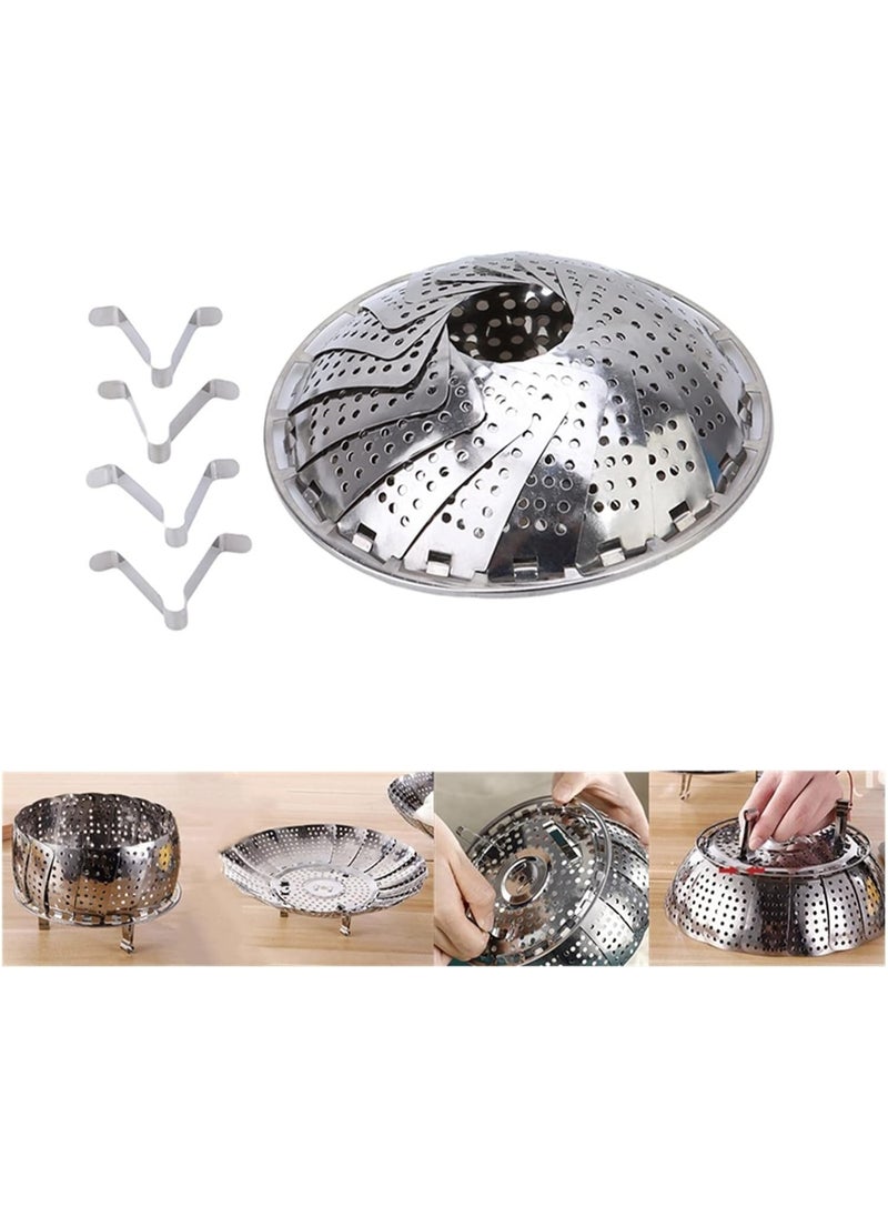 Sweet Home - Steamer Basket for Cooking,Folding Expandable Steamers,Fit Various Size Pot,Stainless Steel Vegetable Steamer Basket - Image 1