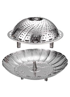 Steamer Basket for Cooking,Folding Expandable Steamers,Fit Various Size Pot,Stainless Steel Vegetable Steamer Basket