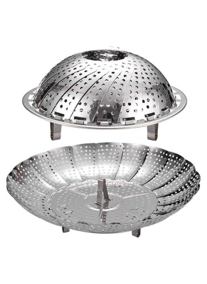 Sweet Home - Steamer Basket for Cooking,Folding Expandable Steamers,Fit Various Size Pot,Stainless Steel Vegetable Steamer Basket - Image 1