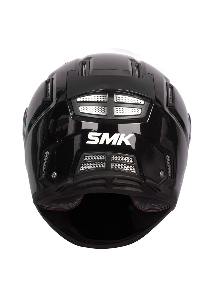 SMK Agnar Solid GL 200 Full Face Helmet Gloss Black, Dual Visor - 70018 - Image 5