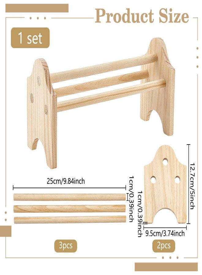 BENECREAT Mini Wood Pliers Rack, 9.8x3.7x5inch Jewelry Pliers Holder Rack, Bench Top Organizer for Jewelers Work Bench Studio Tool Shed Storage Tongs - Image 4