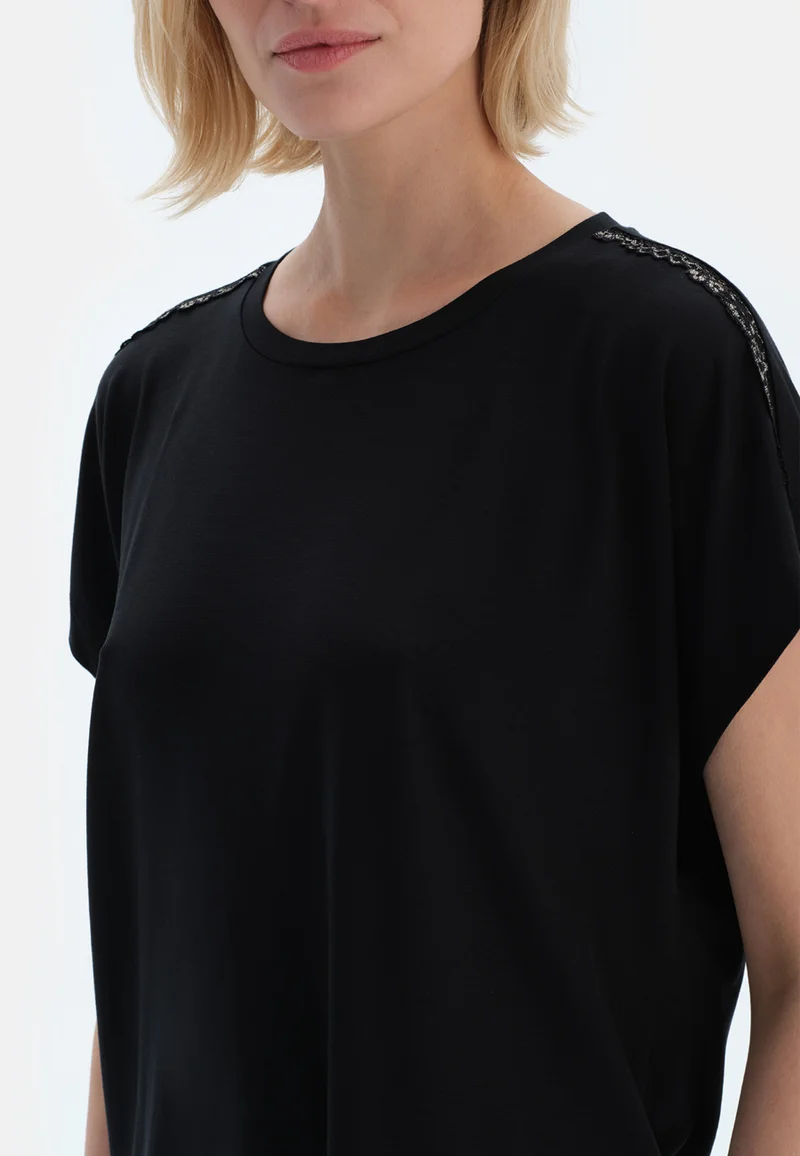 dagi  Regular/Classic Fit T-shirt & Trousers Pajama Sets Crew Neck Viscose Blend Sleepwear for Women | Best Price UAE