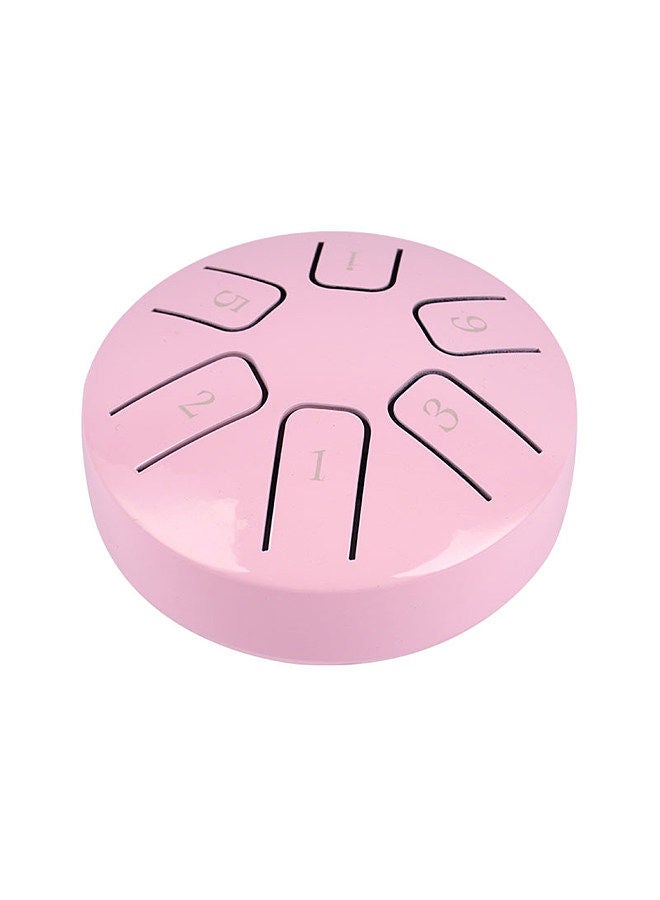 Generic 6 Notes 3.8-inch Mini Steel Tongue Drum Hand Pan Drum Zen Drum Percussion Instrument with Drumsticks for Beginner Musical Education Concert Mind Healing Yoga Meditation - Image 1