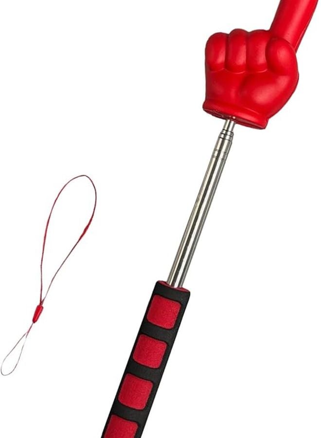 عصا مؤشر تلسكوبية قابلة للسحب باللون الأحمر للمعلمين وعارضين الفصول الدراسية - Image 2