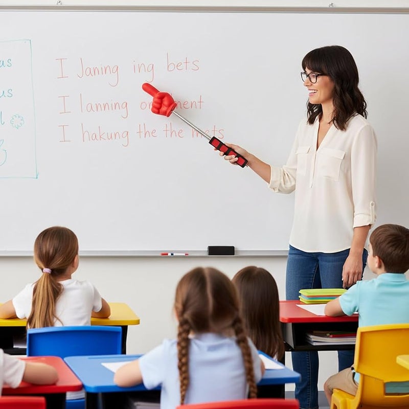 عصا مؤشر تلسكوبية قابلة للسحب باللون الأحمر للمعلمين وعارضين الفصول الدراسية - Image 5