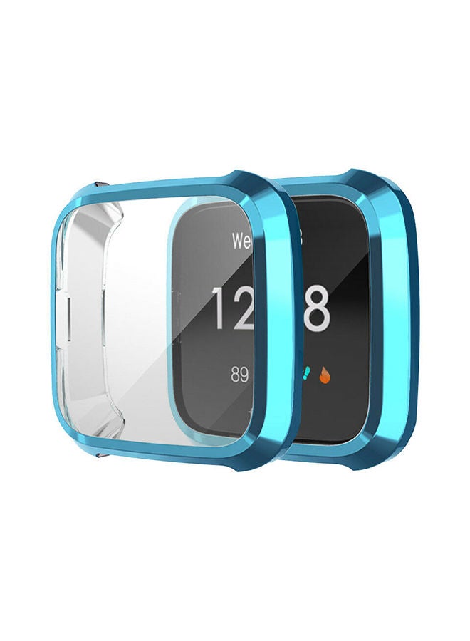 NIBEMINENT Slim Full Screen Protector Protect Frame Case Cover For Fitbit Versa Lite Watch Blue  - Image 1