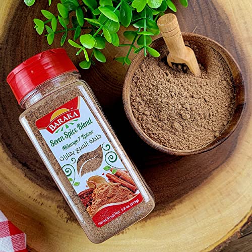 Baraka Seven Spice Seasoning Mix | Authentic Lebanese Baharat Spice Blend | All Natural, No Additives, No Preservatives, NO MSG Middle Eastern Bahart 7 Spice (7.05oz) - Image 2