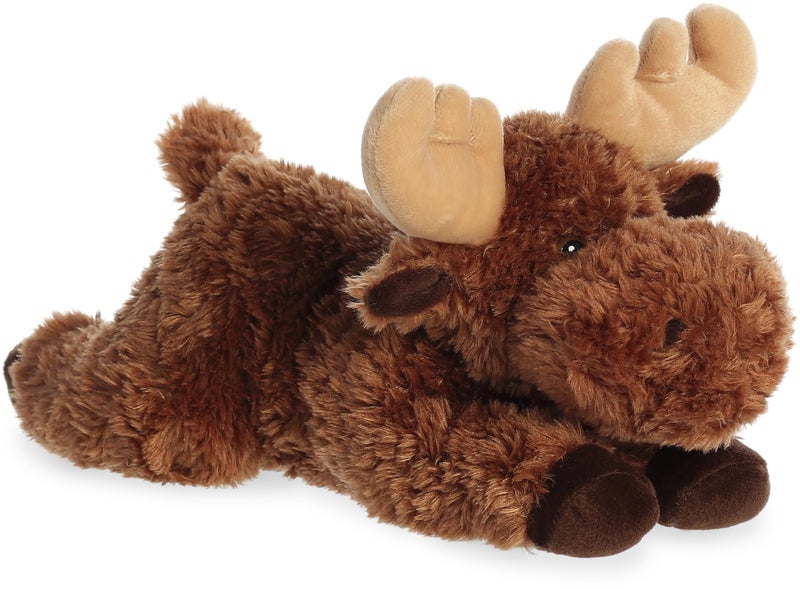AuroraÂ® Adorable Flopsieâ„¢ Moose Stuffed Animal - Playful Ease - Timeless Companions - Brown 12 Inches - Image 1