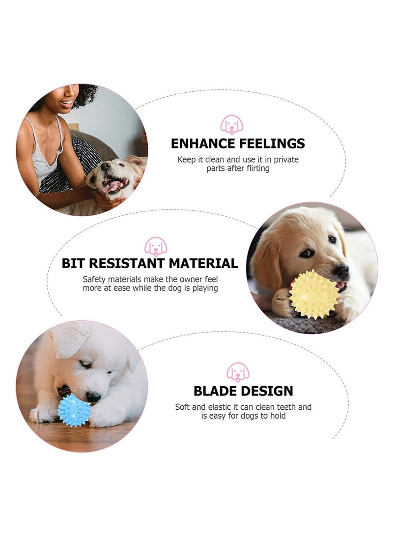 Interactive Dog Spiky Balls for Puppies 3pcs Bite Resistant Molar Toys Ideal for Training and Play - Image 5