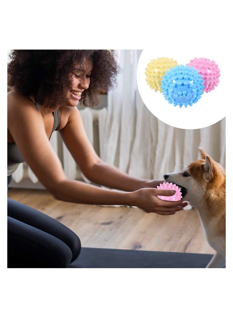 Interactive Dog Spiky Balls for Puppies 3pcs Bite Resistant Molar Toys Ideal for Training and Play - Image 2