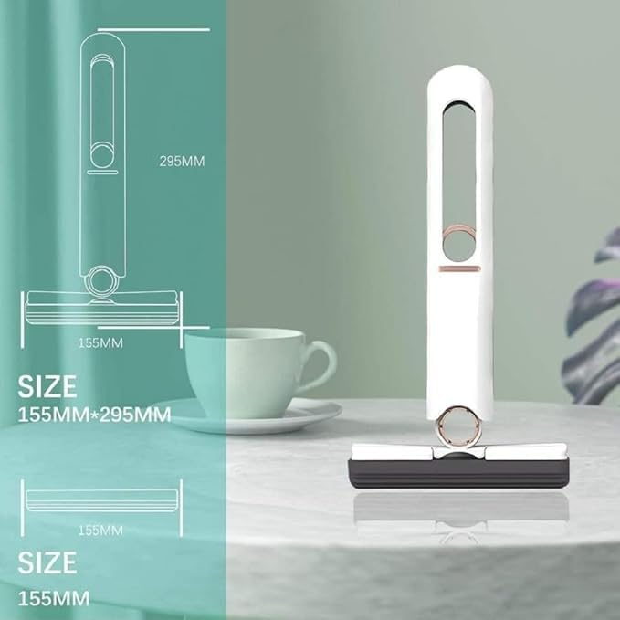 Zerolex Mini Mop for Kitchen with 2 Sponges Portable Mini Mop Self Squeeze Strong Absorbent Magic Wiper for Kitchen Small Sponge Mop Self Squeezing Dry Use for Bathroom Wall Glass Car Table Home - Image 2