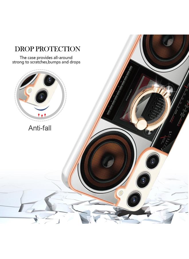 اس-توب جراب لهاتف Samsung Galaxy S23+ 5G مطلي بالكهرباء من الجانبين مع حامل حلقي - Image 4