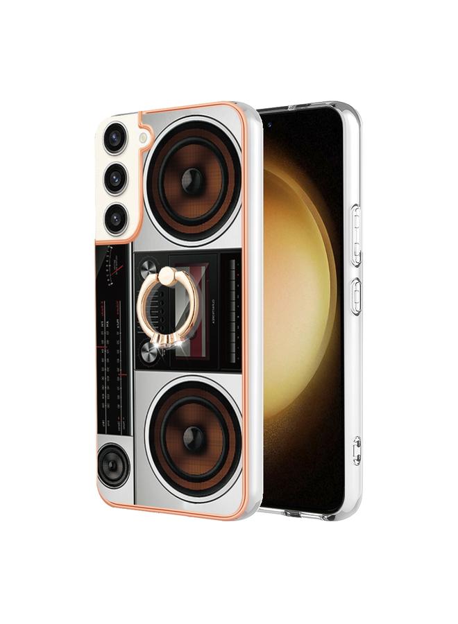 اس-توب جراب لهاتف Samsung Galaxy S23+ 5G مطلي بالكهرباء من الجانبين مع حامل حلقي - Image 2