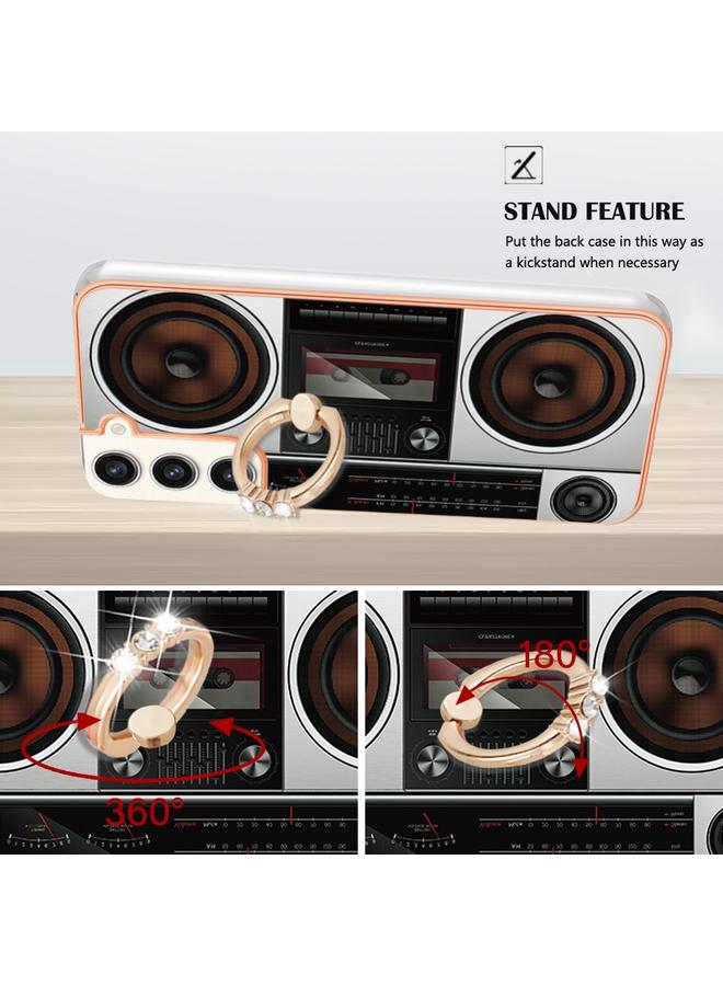 اس-توب جراب لهاتف Samsung Galaxy S23+ 5G مطلي بالكهرباء من الجانبين مع حامل حلقي - Image 3