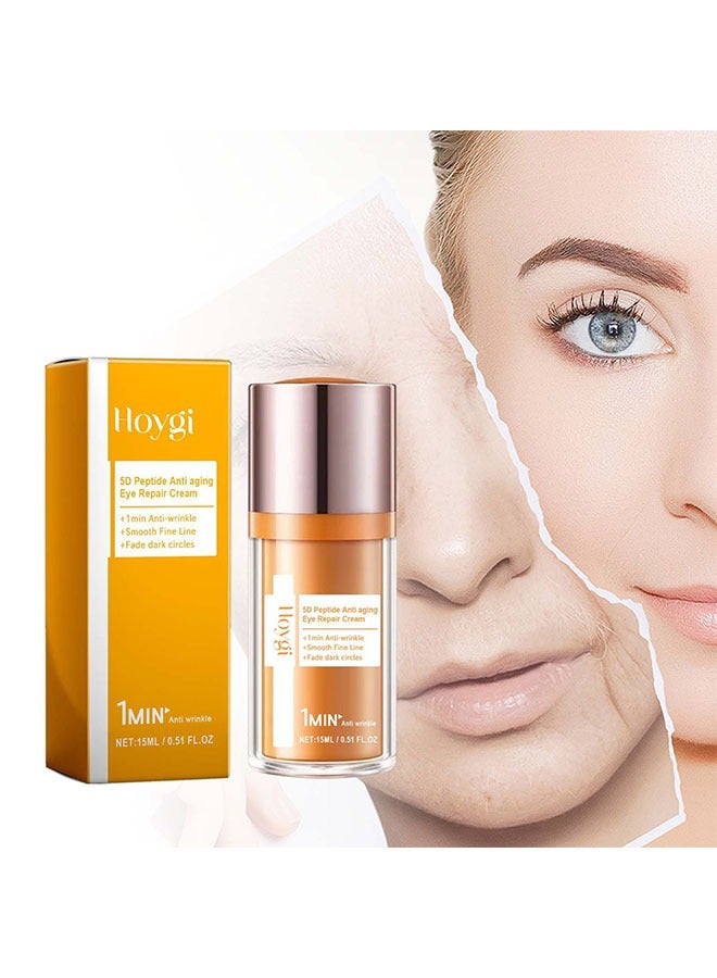 Hoygi 5D Peptides Anti-Aging Eye Repair Cream 15ml, Anti Wrinkle, Smooth Fine Line, Fade Dark Circles for All Skin Types - Image 2