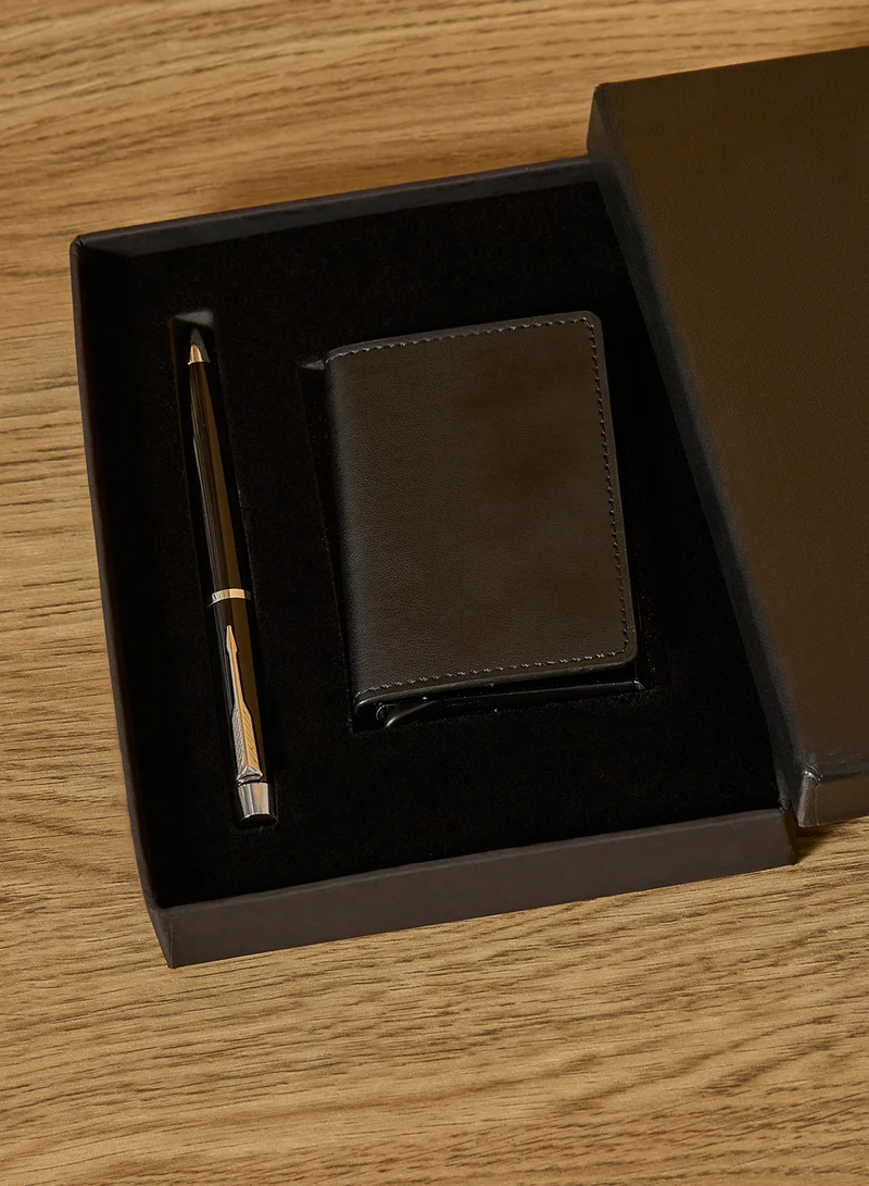 Robert Wood Pop Up Card Holder Wallet And Pen Gift Set