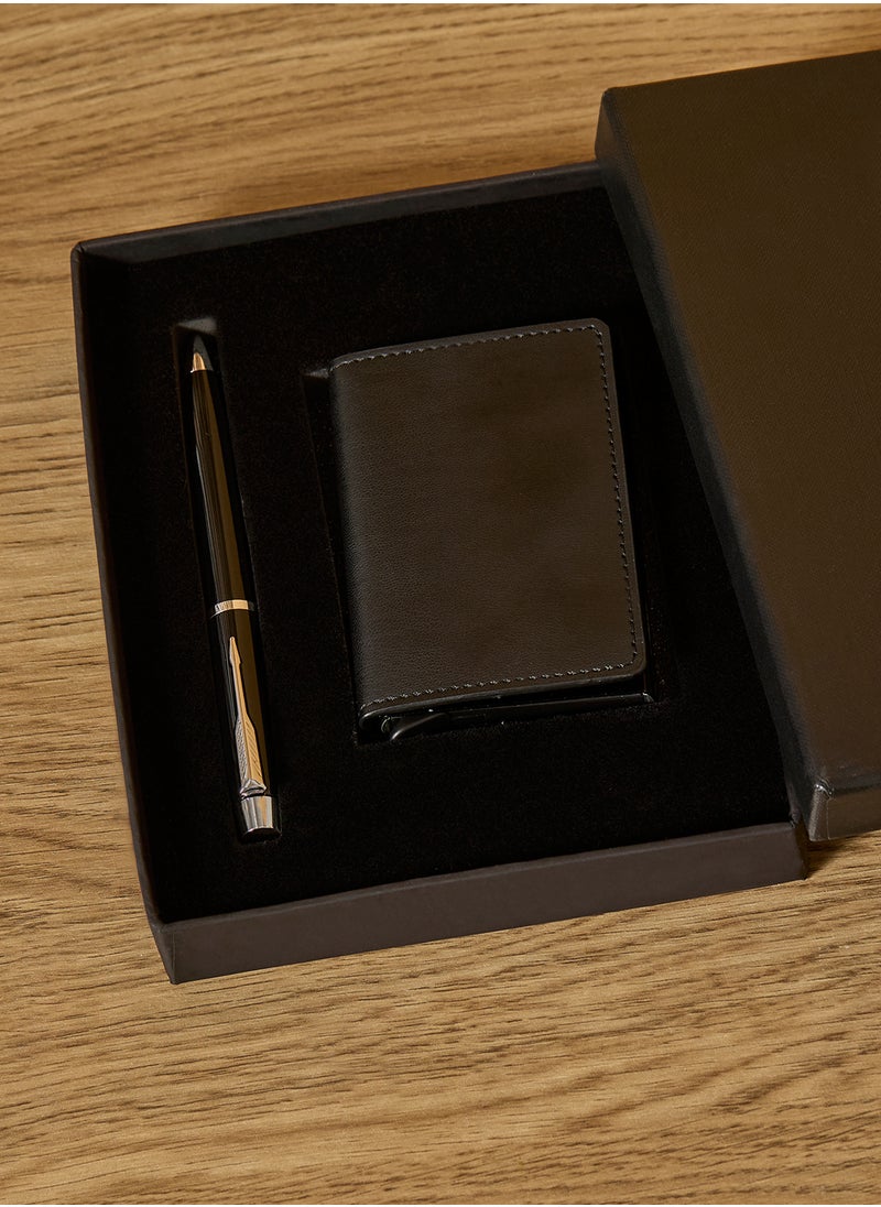 Robert Wood - Pop Up Card Holder Wallet And Pen Gift Set - Image 1