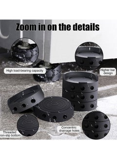 SYOSI Anti Vibration Pads 4Pack Shock Noise Cancelling Washer Dryer Isolation Pad Non slip Noise Cancelling Rubber Feet Pad Stabilizer for Heavy Duty Washing Machine Furniture's Legs  - Image 2