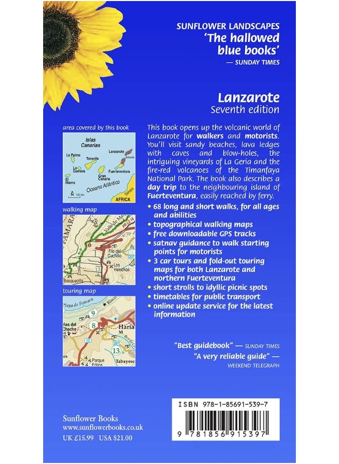 Lanzarote Guide: 68 long and short walks with detailed maps and GPS; 3 car tours with pull-out map